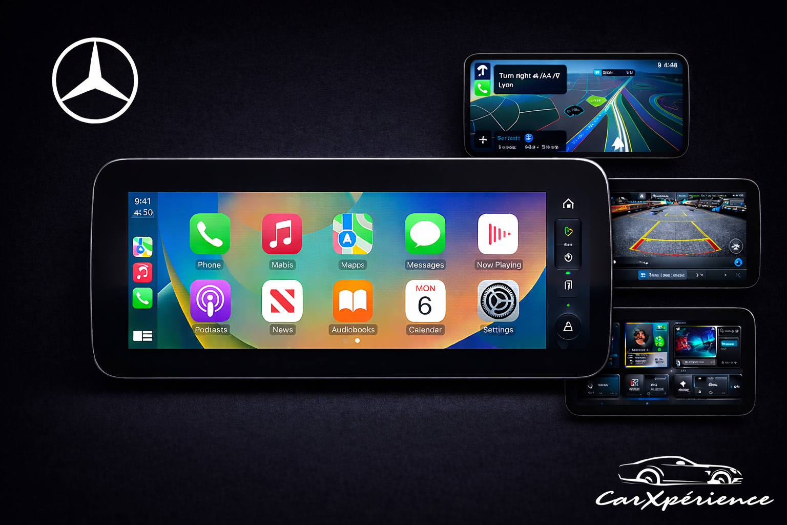 Ecran 10 Pouces Mercedes multimédia CarPlay & Android Auto – Classe A/B/G/CLA/GLA